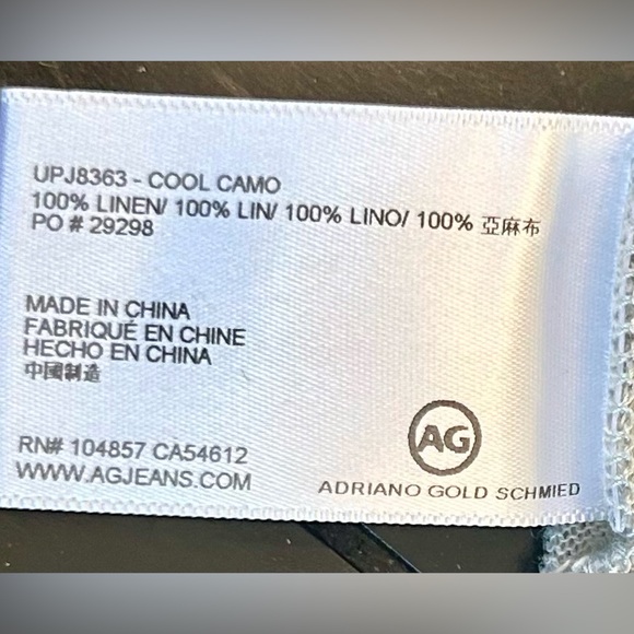 Nwot AG Adrian Goldschmied Camo Tee women’s S - Picture 6 of 6